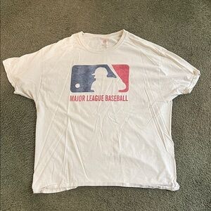 Hanes XL Major League Baseball Logo White T-Shirt